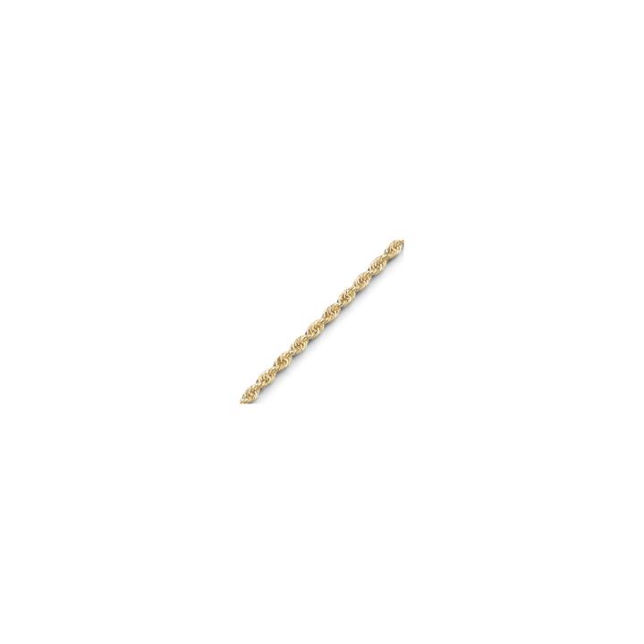 10k Gold 2.5mm Glitter Rope 24 Chain