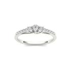 1/3 Ct. T.w. Diamond 10k White Gold 3-stone Engagement Ring