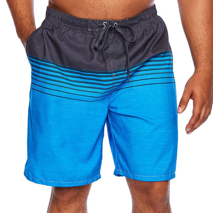 Burnside Stripe Swim Shorts Big And Tall