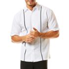 The Havanera Co. Short-sleeve Pickstitch Panel Shirt