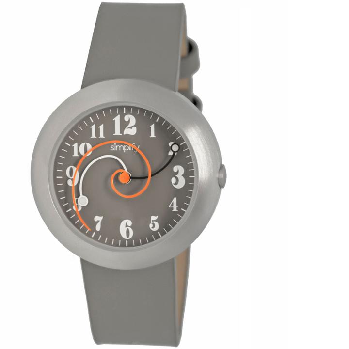 Simplify Unisex The 2700 Grey Leather-band Watch Sim2703