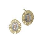 Tesoro&trade; 14k Tri-color Gold Our Lady Of Guadalupe Stud Earrings
