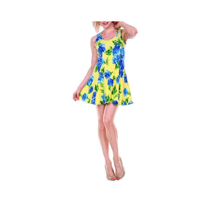 White Mark Celica Sleeveless Floral Sheath Dress