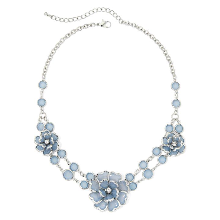 Mixit Blue Flower Necklace