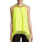 By & By Sleeveless Keyhole Hanky Top