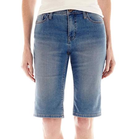 St. John's Bay Secretly Slender Denim Bermuda Shorts