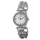 Akribos Xxiv Womens Silver Tone Strap Watch-a-756ss