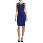Scarlett Sleeveless Crinkle Cutout Sheath Dress