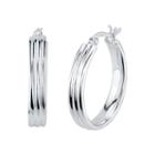 Sterling Silver 26mm Hoop Earrings