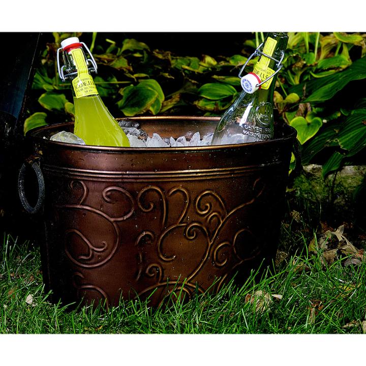 St. Croix Trading Kindwer Antiqued Vine Oval Tub 19x12