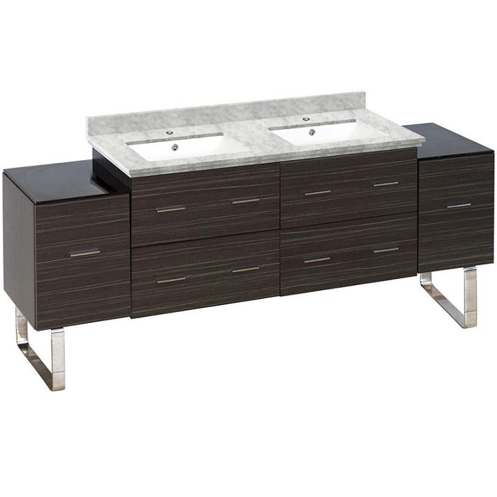 74-in. W 17-in. D Modern Plywood-melamine Vanity Base Set Only In Dawn Grey