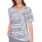 Alfred Dunner St. Augustine Short-sleeve Striped Top