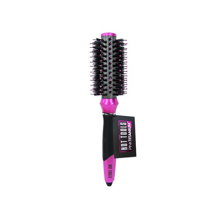 Hot Tools Pink Titanium 1 Mixed Bristles Round Brush