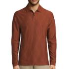 Haggar Long-sleeve Double Jacquard Polo