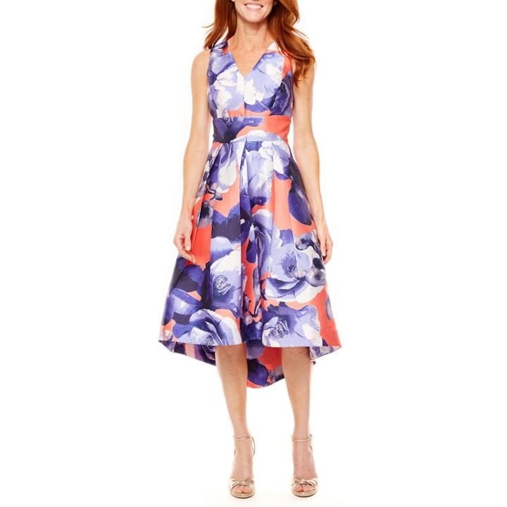 Melrose Sleeveless Floral Fit & Flare Dress