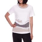 Alfred Dunner 3/4-sleeve Floral-print Top
