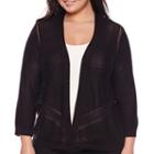 Worthington 3/4-sleeve Open Cardigan - Plus