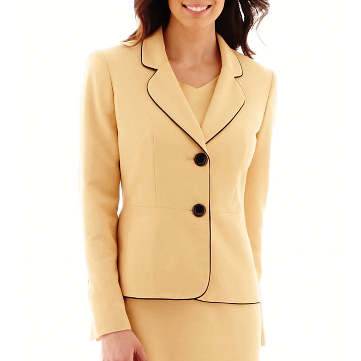 Black Label By Evan-picone Contrast Piping Jacket