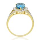 Womens 1/2 Ct. T.w. Genuine Blue Topaz 14k Gold Cocktail Ring