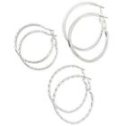 Decree Silver-tone 3-pr. Hoop Earrings
