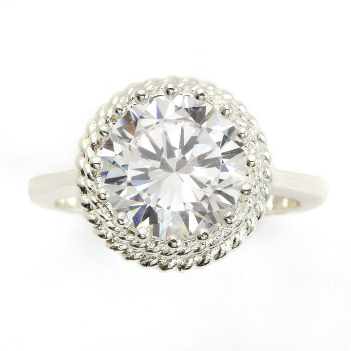 Sparkle Allure White Cluster Ring