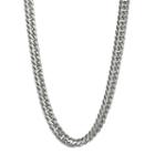 Mens Stainless Steel 22 9mm Beveled Curb Chain