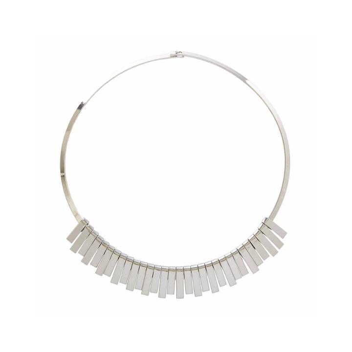 Natasha Silver-tone Metal Choker