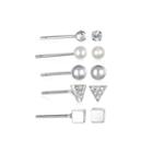 Mixit&trade; 5-pr. Silver-tone Stud Earrings