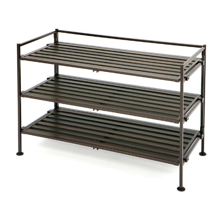 Seville Classics 3-tier Resin Slat Utility Shoe Rack