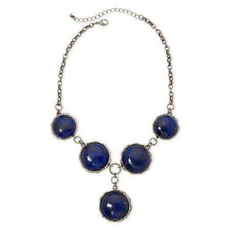 Aris By Treska Dark Blue Y Necklace