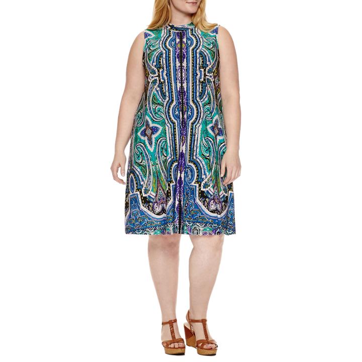 Tiana B Sleeveless Sundress-plus