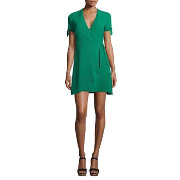 B. Darlin Short Sleeve Wrap Dress-juniors