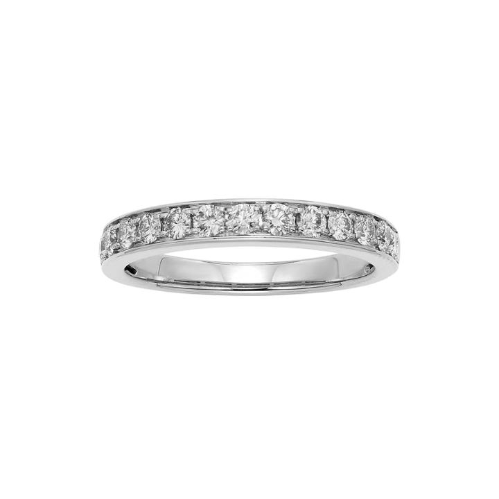 1/2 Ct. T.w. Certified Diamond Single-row White Gold Wedding Band