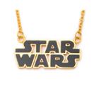 Star Wars Gold Ip Stainless Steel Logo Cutout Pendant Necklace
