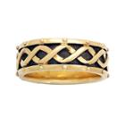 Mens 8mm Comfort Fit 10k Yellow Gold Criss-cross Wedding Band