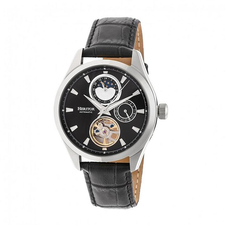 Heritor Unisex Black Strap Watch-herhr6902