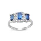 Womens 1/3 Ct. T.w. Lab Created Sapphire Blue 10k Gold Cocktail Ring
