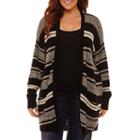 St. John's Bay Open Front Cardigan With Pockets-plus