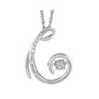 Love In Motion&trade; 1/10 Ct. T.w. Sterling Silver C Pendant Necklace