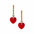 Gloria Vanderbilt Red Heart Drop Earrings