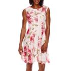Studio 1 Sleeveless Lace Floral Fit And Flare Dress - Petite