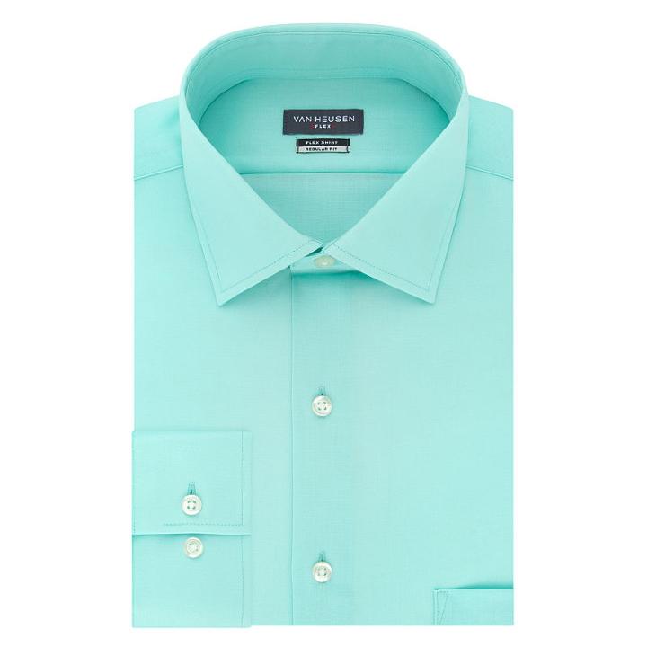 Van Heusen Wrinkle-free Flex Collar Stretch Long Sleeve Twill Dress Shirt - Slim