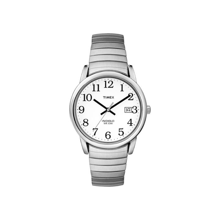 Timex Easy Reader Mens Stainless Steel Expansion Watch T2h451