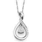 Infinite Promise 1/10 Ct. T.w. Diamond Sterling Silver Teardrop Pendant Necklace