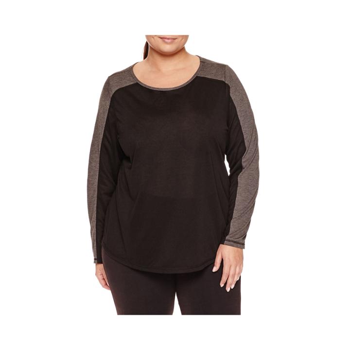 Boutique + 3/4 Sleeve Scoop Neck T-shirt-plus