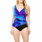 Robby Len By Longitude Mesh-ruffle One-piece Tank Swimsuit - Plus