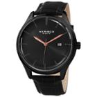 Akribos Xxiv Mens Black Strap Watch-a-914bk