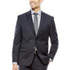Collection By Michael Strahan Black Herringbone Suit Jacket - Classic Fit