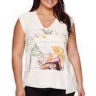 Worthington Birds Of Paradise Screen-printed Graphic Tee - Plus