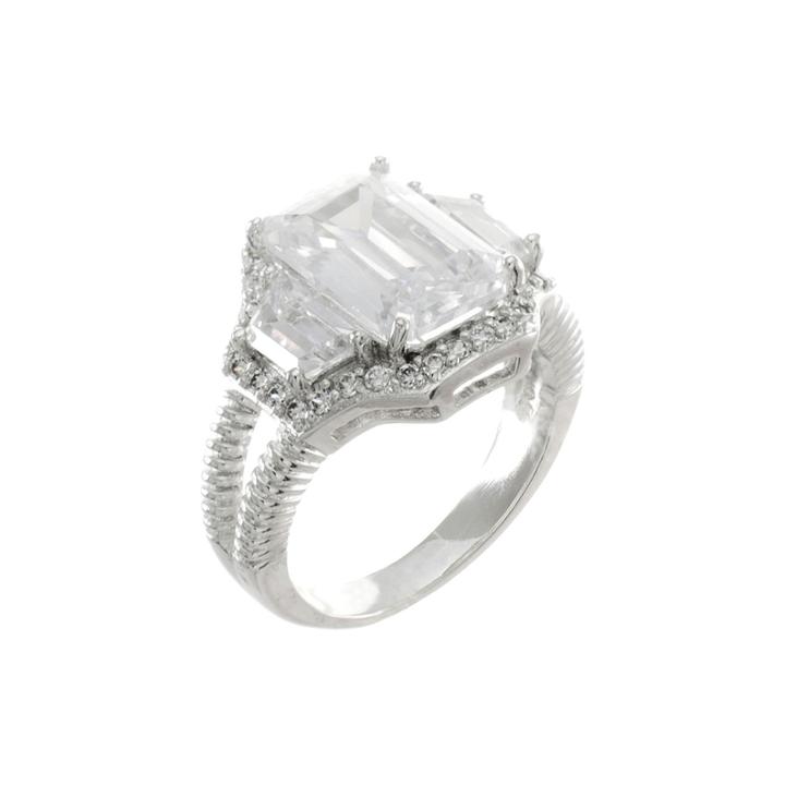 Cz By Kenneth Jay Lane Emerald-cut Ring